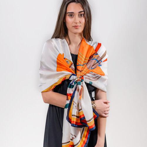Foulard grande Stampa con cavallo