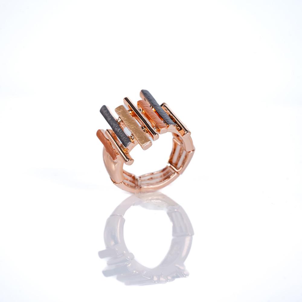 Anello a fascia elasticizzato KLK multi barrette - immagine 3