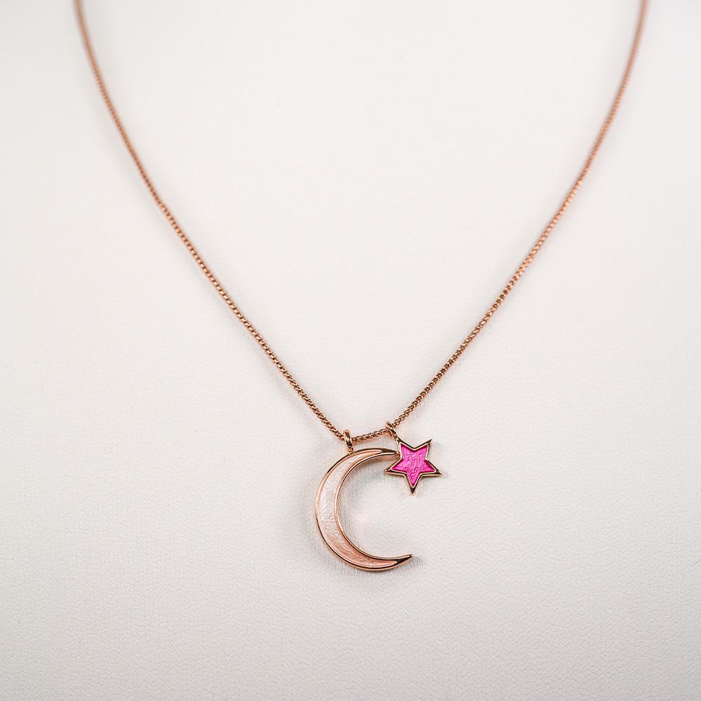 Collana regolabile KLK con mezzaluna e stella - immagine 2