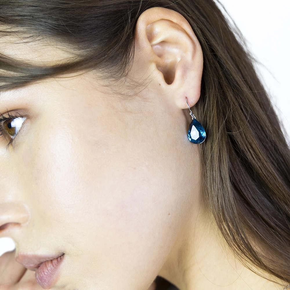 ORECCHINI KLK CON GOCCIA BLU
