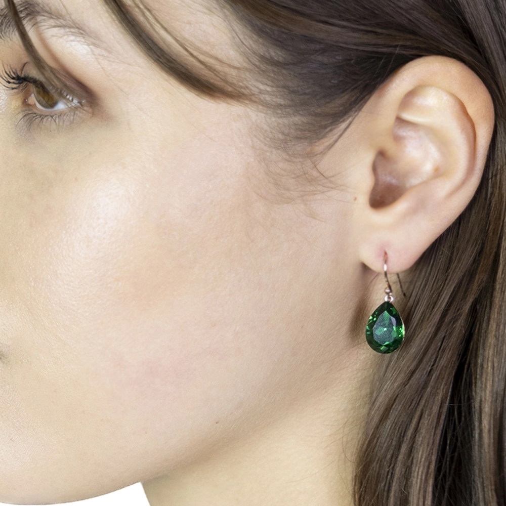 ORECCHINI KLK CON GOCCIA VERDE