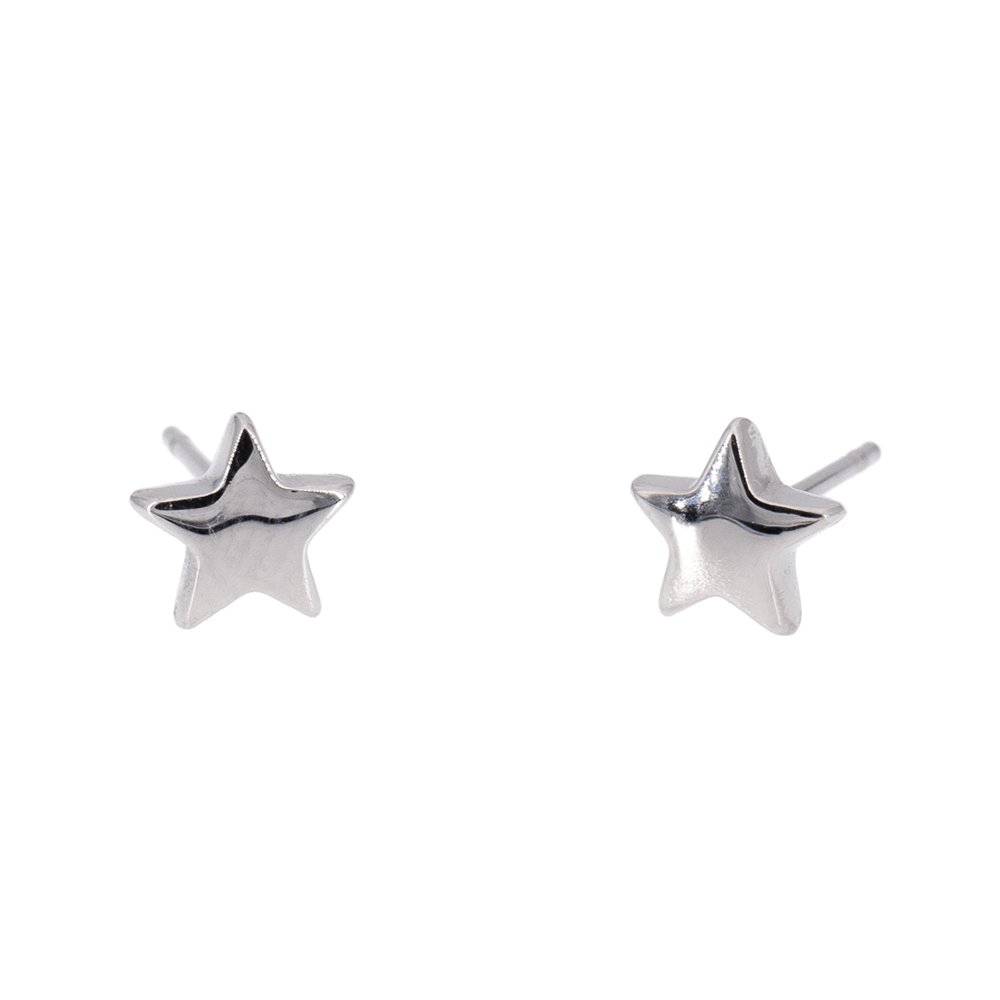 Orecchini stella colore argento KLK