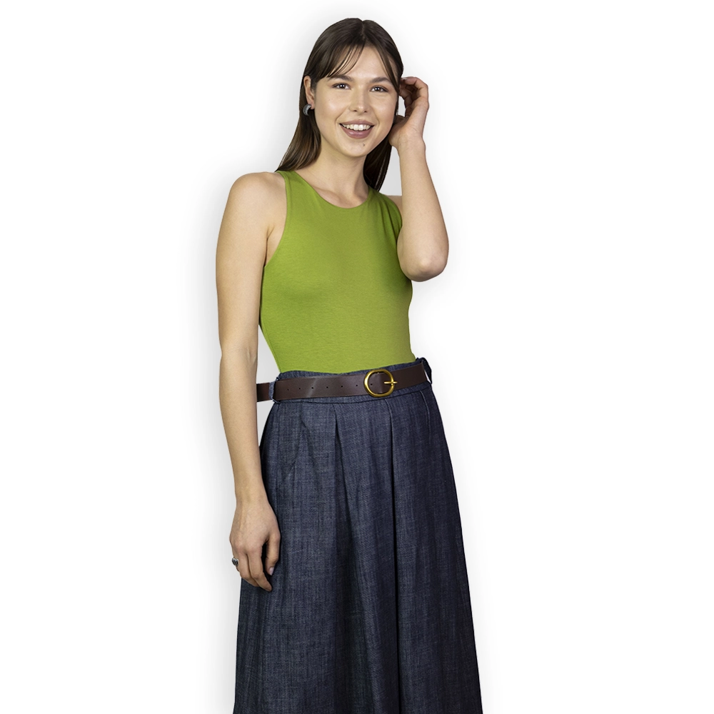 Gonna lunga in jeans - Made in Italy - immagine 3