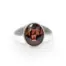 ANELLO ELASTICO MET.ZAMA BAGNO IN ARGENTO ANT.BOMBATO RIGHINE VERTICALI