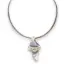 collana con pendente a forma di ventaglio dipinto a mano