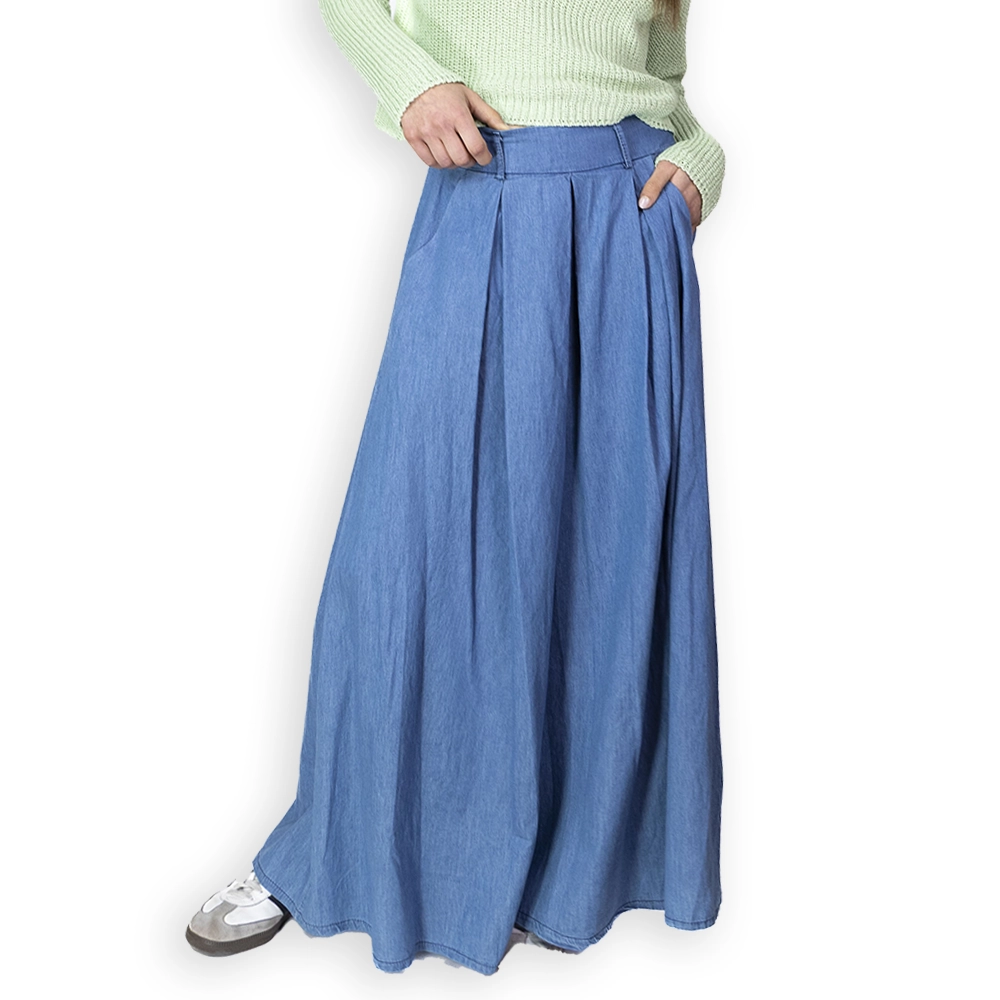 Jeans a palazzo taglio morbido - Made in Italy - immagine 3