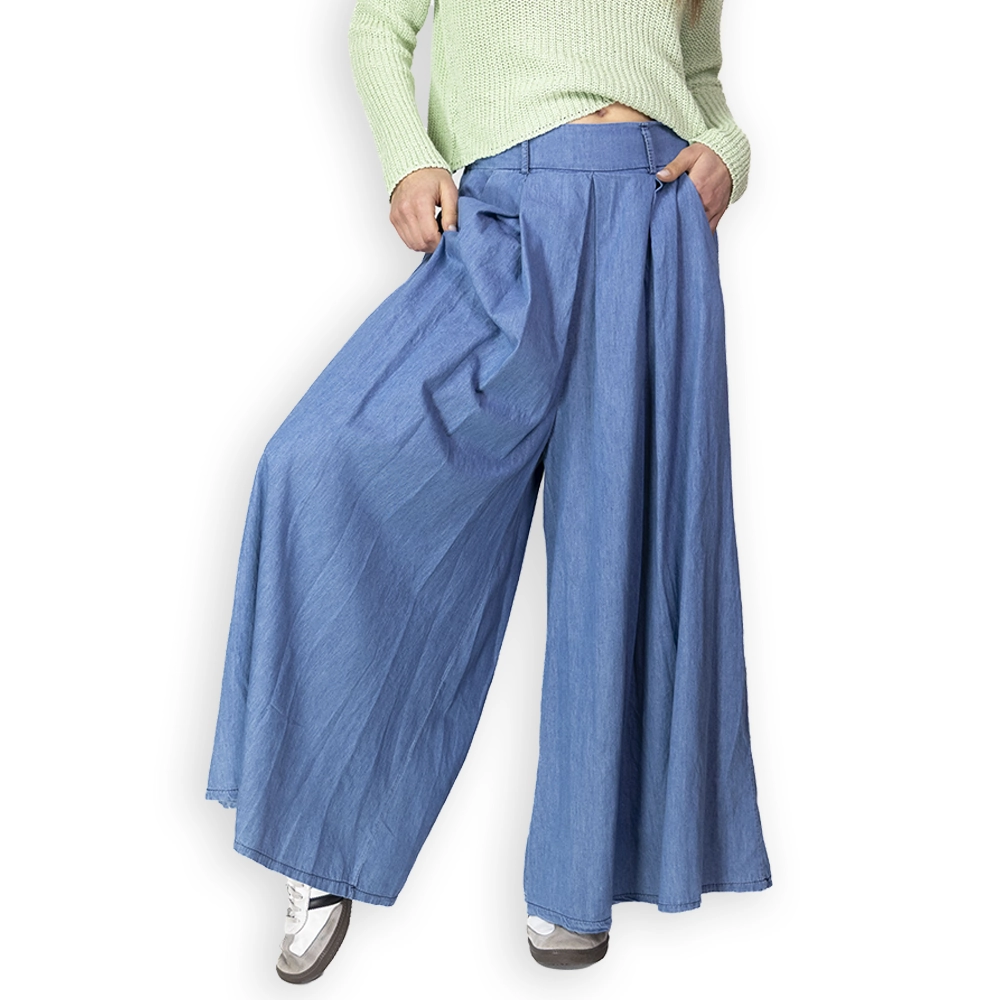 Jeans a palazzo taglio morbido - Made in Italy - immagine 2