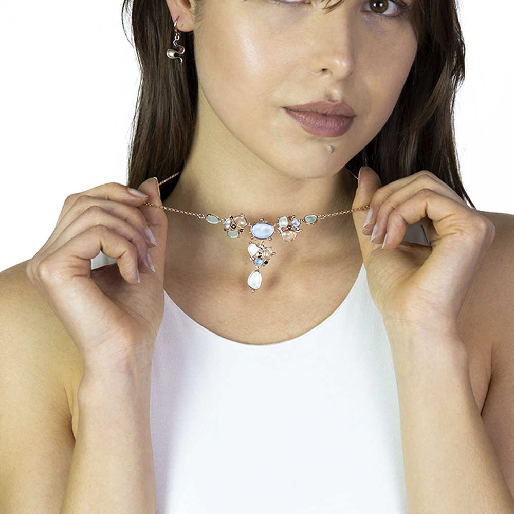 Collana girocollo KLK con formine tondeggianti a Y - immagine 3